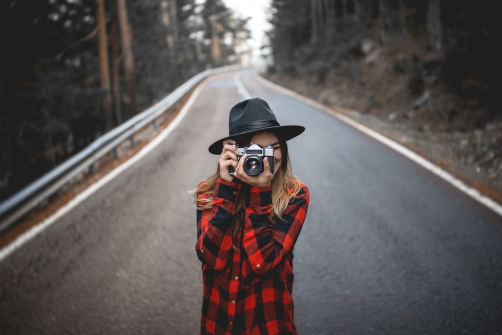Behind camera